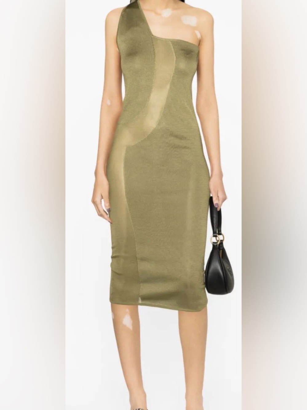 GAUGE 81 Olive One-Shoulder Bodycon Dress - Women/ Size 40